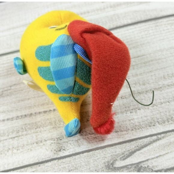 Vintage 89'/90’ Disney McDonalds Plush Flounder Bernard Christmas Ornaments - Picture 9 of 9